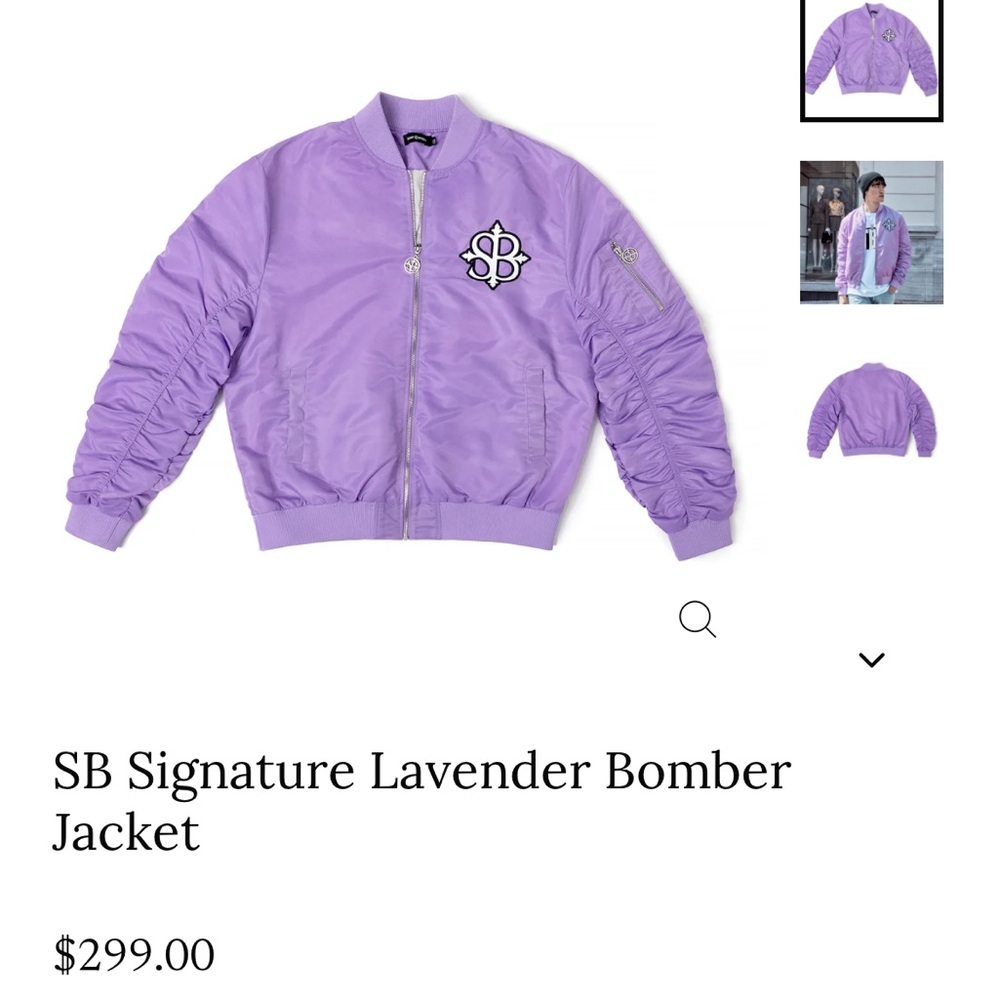 SAINT BONES SIGNATURE LAVENDER BOMBER JACKET